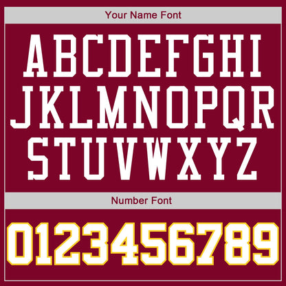 Custom Maroon White-Gold Round Neck Rib-Knit Basketball Jersey - Sky-Custom