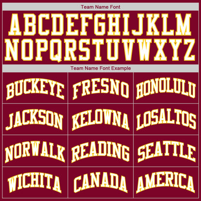 Custom Maroon White-Gold Round Neck Rib-Knit Basketball Jersey - Sky-Custom