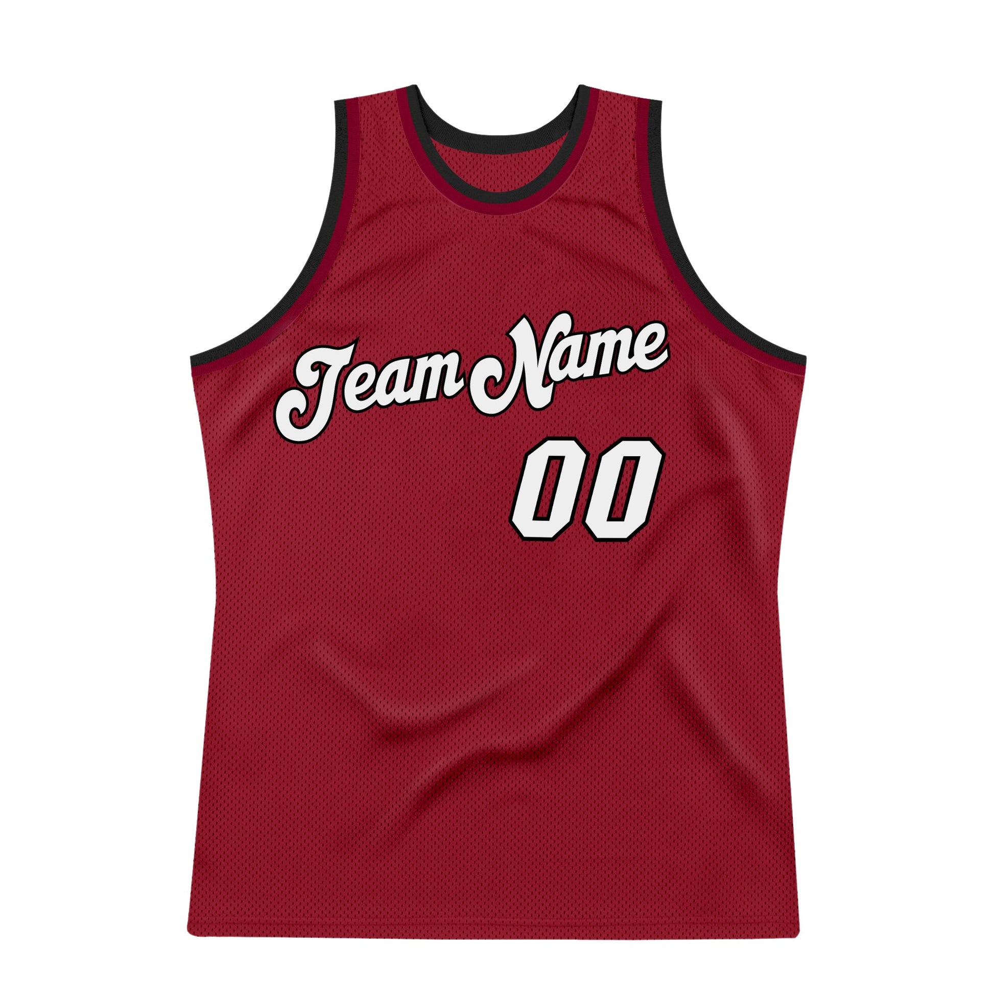 Custom Maroon White-Black Authentic Throwback Basketball Jersey - Sky-Custom
