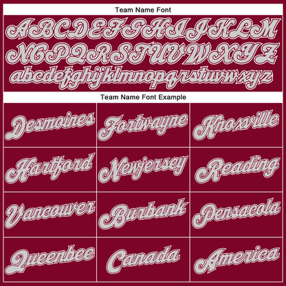 Custom Maroon White Pinstripe Gray-White Authentic Basketball Jersey - Sky-Custom