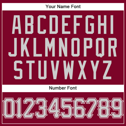 Custom Maroon White Pinstripe Gray-White Authentic Basketball Jersey - Sky-Custom