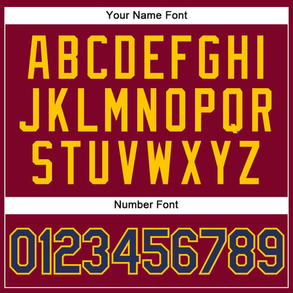 Custom Maroon White Pinstripe Navy-Gold Authentic Basketball Jersey - Sky-Custom