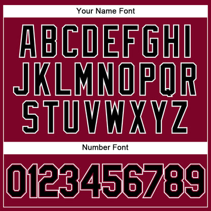 Custom Maroon White Pinstripe Black-White Authentic Basketball Jersey - Sky-Custom