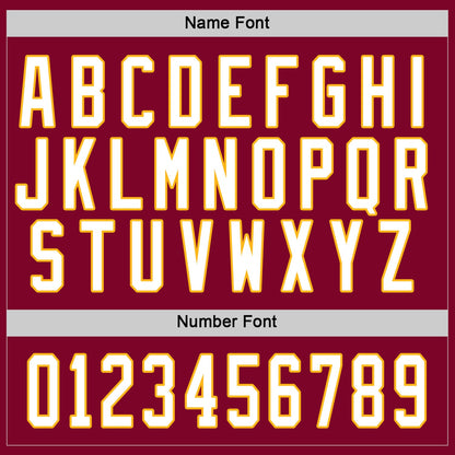 Custom Maroon White-Gold Hockey Jersey - Sky-Custom
