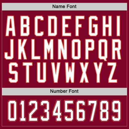 Custom Maroon White-Orange Hockey Jersey - Sky-Custom