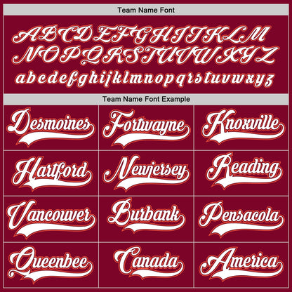 Custom Maroon White-Orange Hockey Jersey - Sky-Custom