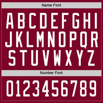 Custom Maroon White Hockey Jersey - Sky-Custom