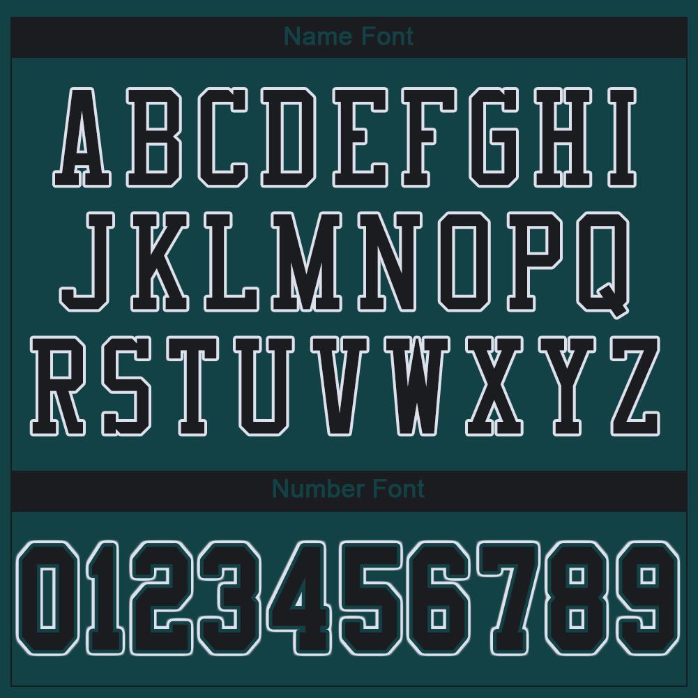 Custom Midnight Green Black-White Mesh Authentic Football Jersey - Sky-Custom