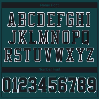 Custom Midnight Green Black-White Mesh Authentic Football Jersey - Sky-Custom