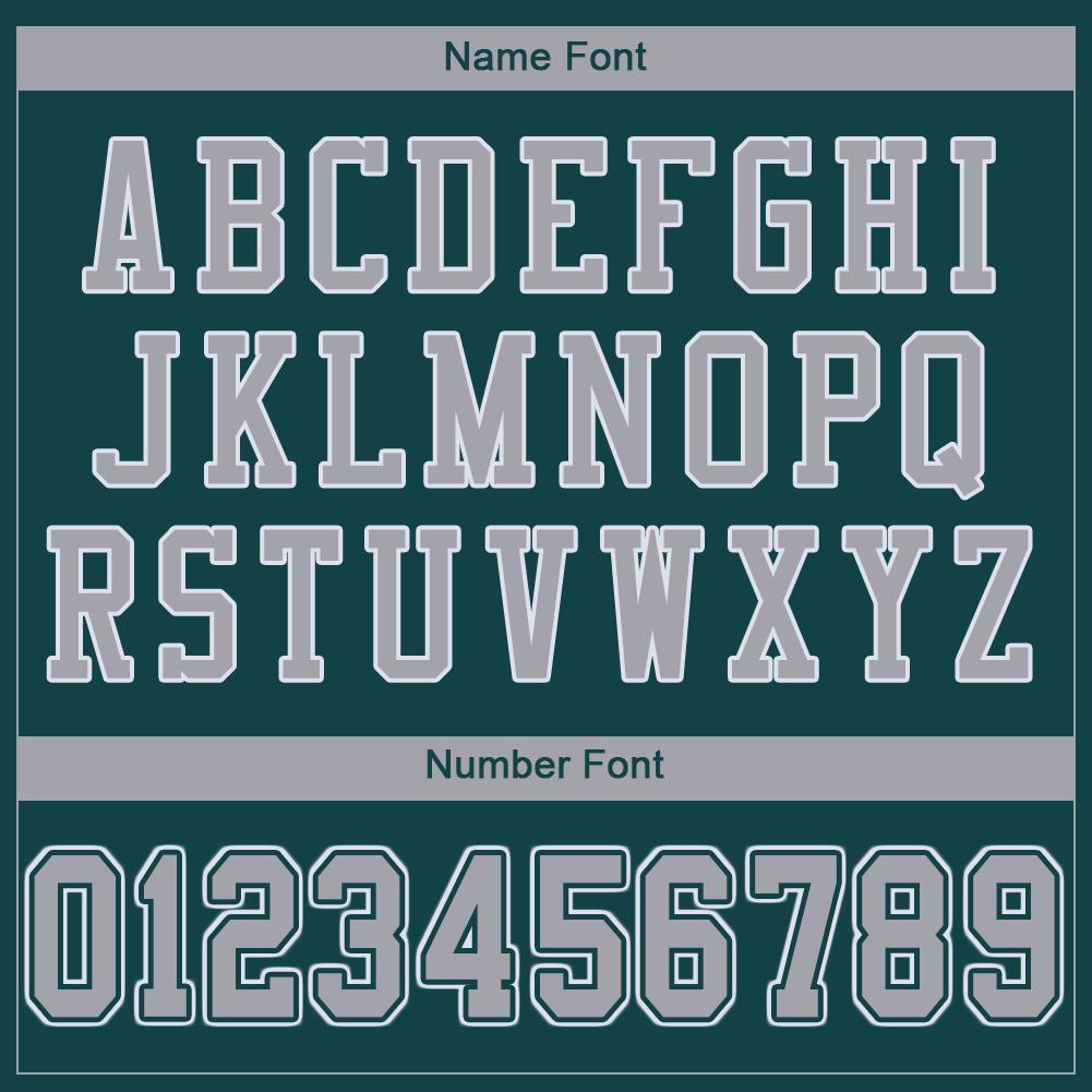 Custom Midnight Green Light Gray-White Mesh Authentic Football Jersey - Sky-Custom