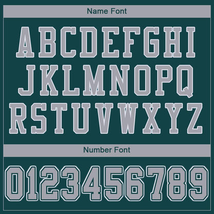 Custom Midnight Green Light Gray-White Mesh Authentic Football Jersey - Sky-Custom