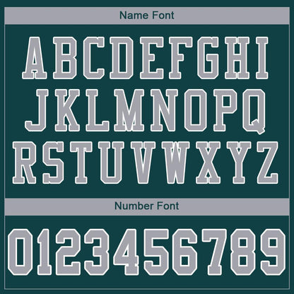Custom Midnight Green Gray-White Mesh Authentic Football Jersey - Sky-Custom