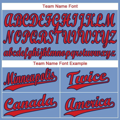 Custom Light Blue Red-Navy Baseball Jersey - Sky-Custom
