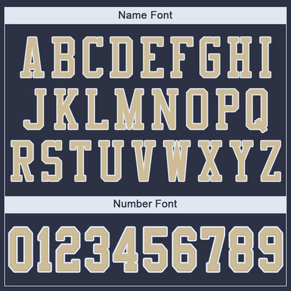 Custom Navy Vegas Gold-White Mesh Authentic Football Jersey - Sky-Custom