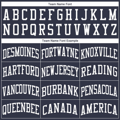 Custom Navy White Round Neck Basketball Jersey - Sky-Custom