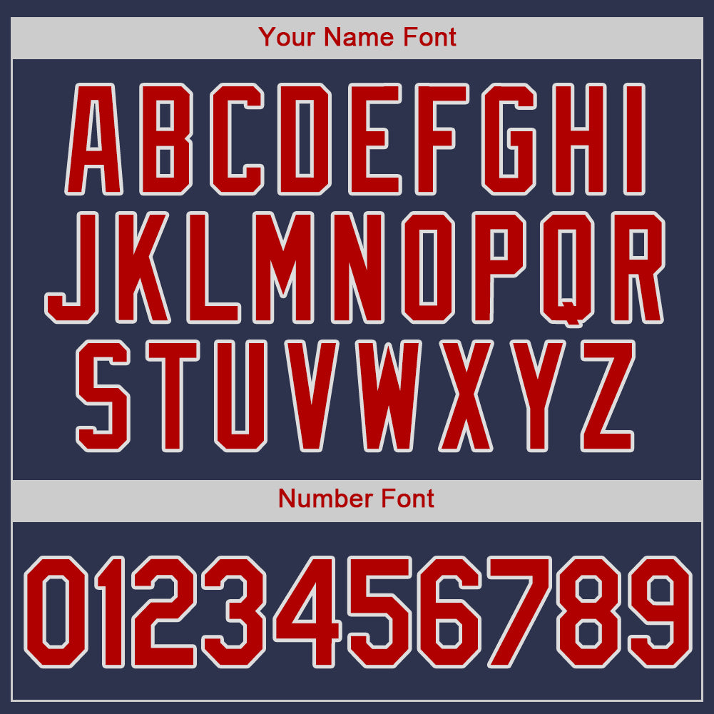 Custom Navy Red-White Authentic Baseball Jersey - Sky-Custom