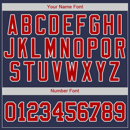 Custom Navy Red-White Authentic Baseball Jersey - Sky-Custom