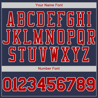 Custom Navy Red-White Authentic Baseball Jersey - Sky-Custom