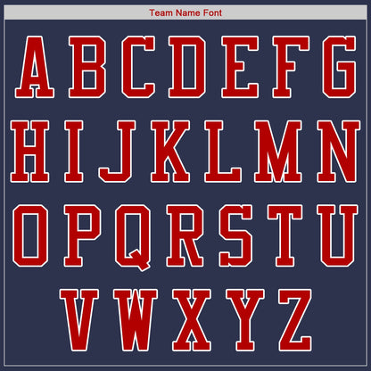 Custom Navy Red-White Authentic Baseball Jersey - Sky-Custom