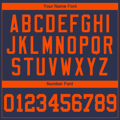 Custom Navy Orange Authentic Baseball Jersey - Sky-Custom