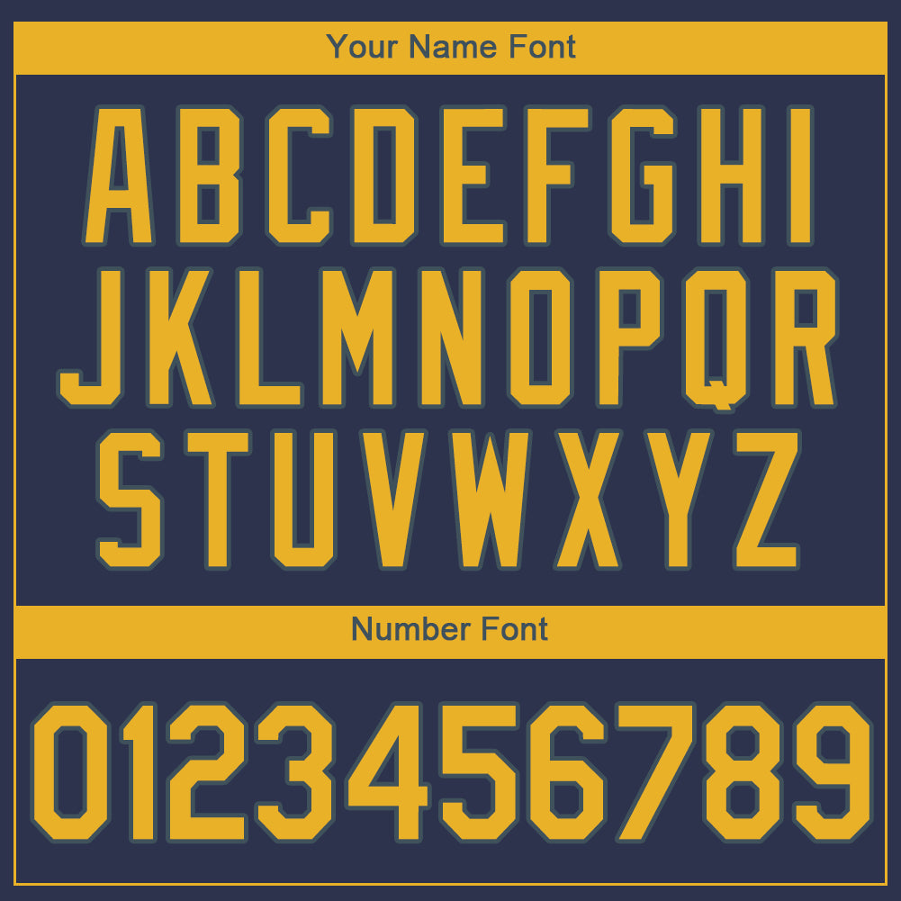 Custom Navy Gold Authentic Baseball Jersey - Sky-Custom