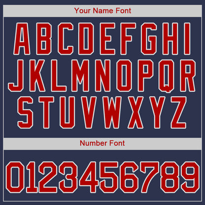 Custom Navy Red-White Authentic Baseball Jersey - Sky-Custom