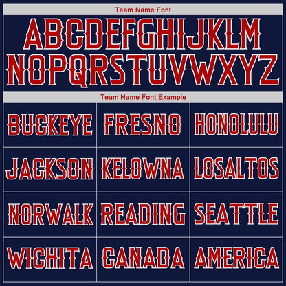 Custom Navy Red-White Authentic American Flag Fashion Baseball Jersey - Sky-Custom
