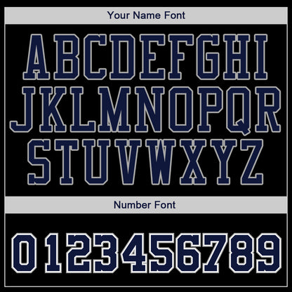 Custom Navy Navy-Gray Authentic Baseball Jersey - Sky-Custom