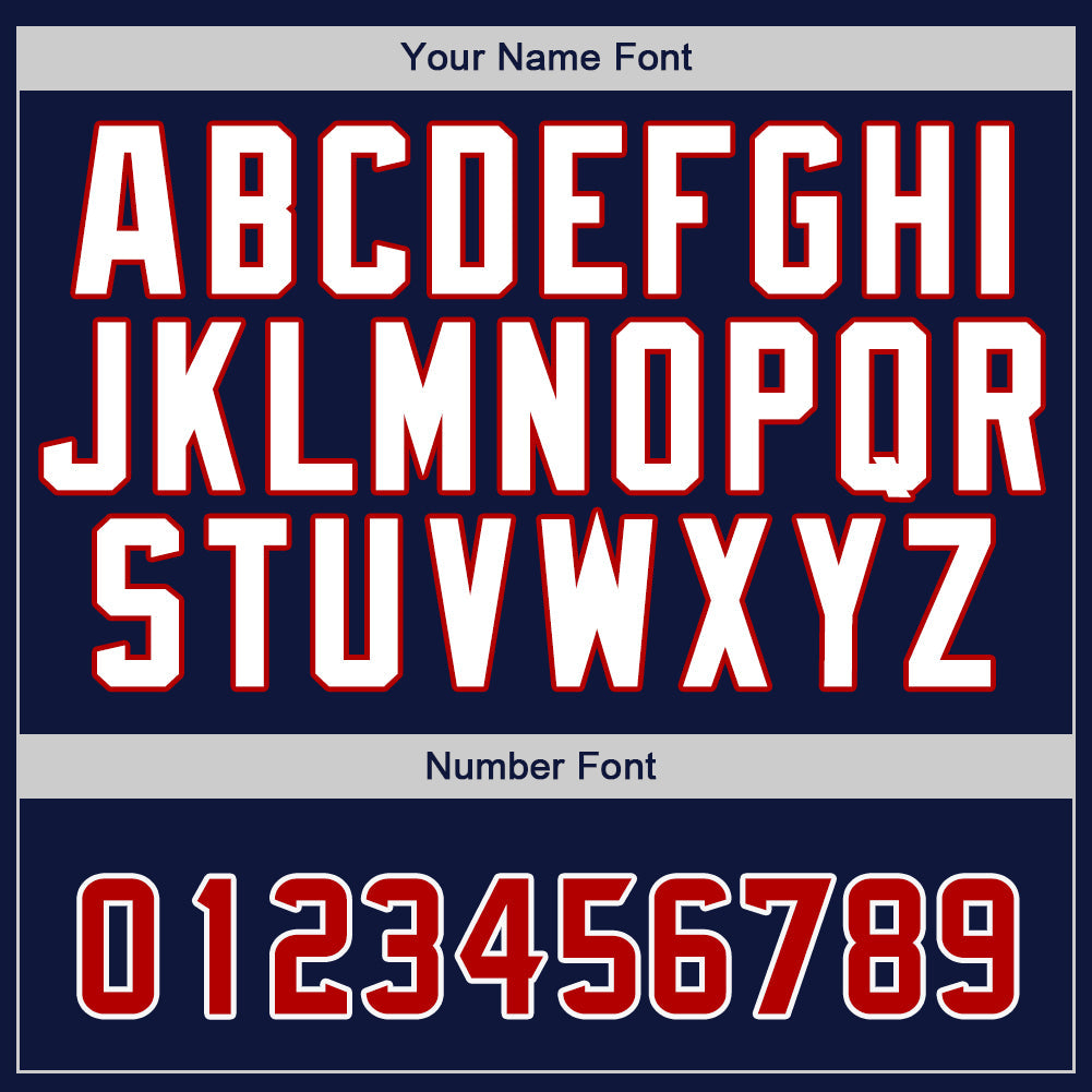 Custom Navy Red-White Authentic Baseball Jersey - Sky-Custom