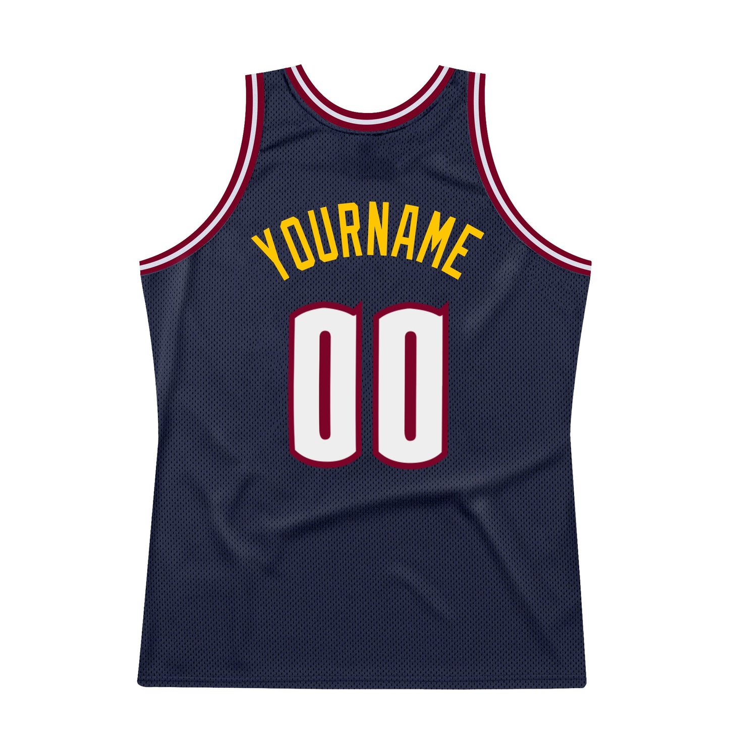 Custom Navy White-Maroon Authentic Throwback Basketball Jersey - Sky-Custom