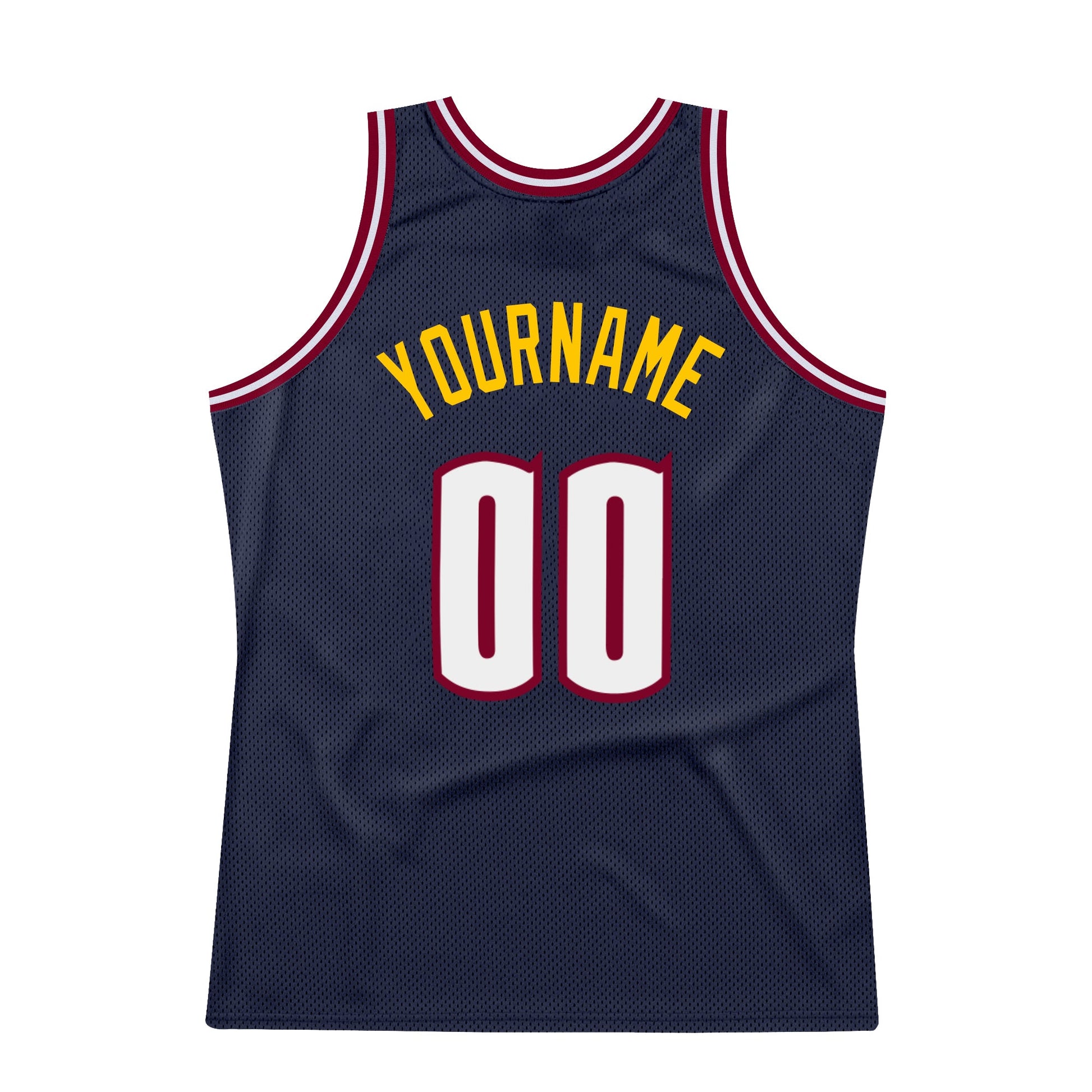Custom Navy White-Maroon Authentic Throwback Basketball Jersey - Sky-Custom