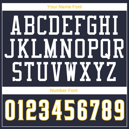 Custom Navy White-Gold Authentic Throwback Basketball Jersey - Sky-Custom