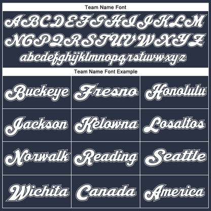 Custom Navy White-Gray Mesh Authentic Throwback Football Jersey - Sky-Custom