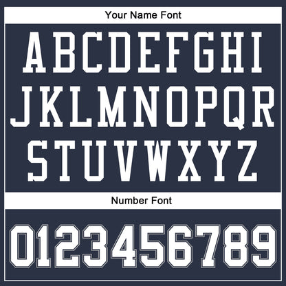 Custom Navy White-Gray Mesh Authentic Throwback Football Jersey - Sky-Custom