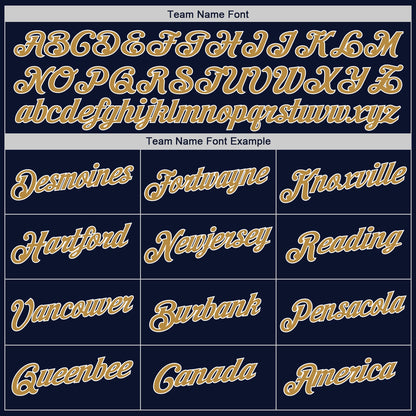 Custom Navy Old Gold-White Authentic Baseball Jersey - Sky-Custom