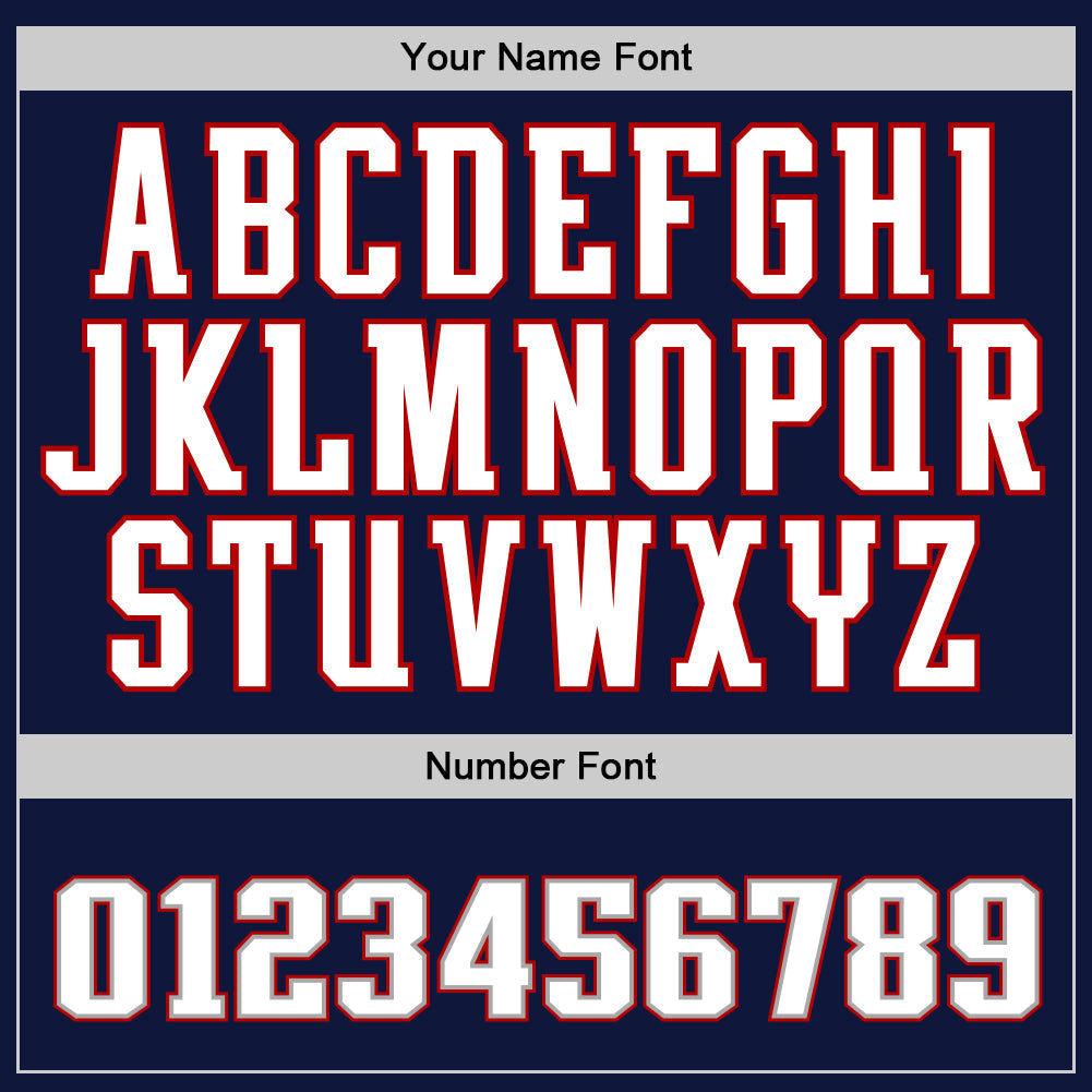 Custom Navy White-Red Authentic Baseball Jersey - Sky-Custom