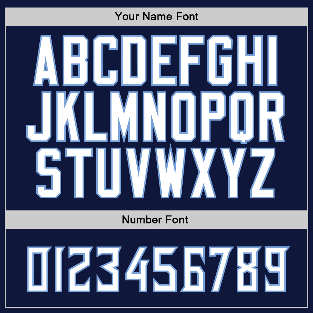 Custom Navy White-Light Blue Authentic Baseball Jersey - Sky-Custom