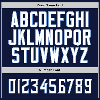 Custom Navy White-Light Blue Authentic Baseball Jersey - Sky-Custom