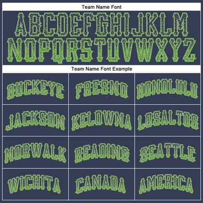 Custom Navy Neon Green-Gray Authentic Drift Fashion Baseball Jersey - Sky-Custom