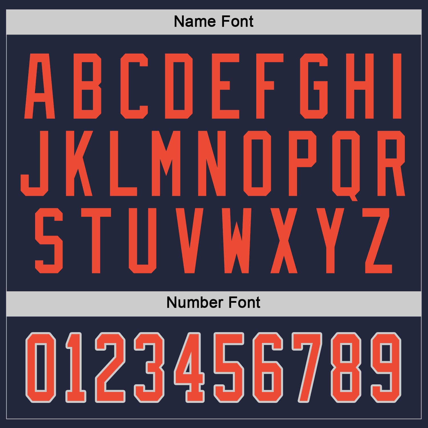 Custom Navy Orange-Gray Hockey Jersey - Sky-Custom
