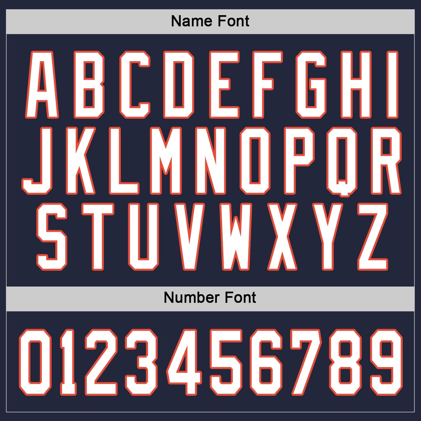 Custom Navy White-Orange Hockey Jersey - Sky-Custom