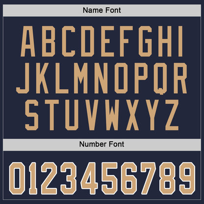 Custom Navy Old Gold-White Hockey Jersey - Sky-Custom