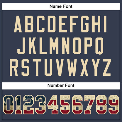 Custom Navy Vintage USA Flag-Cream Mesh Authentic Football Jersey - Sky-Custom