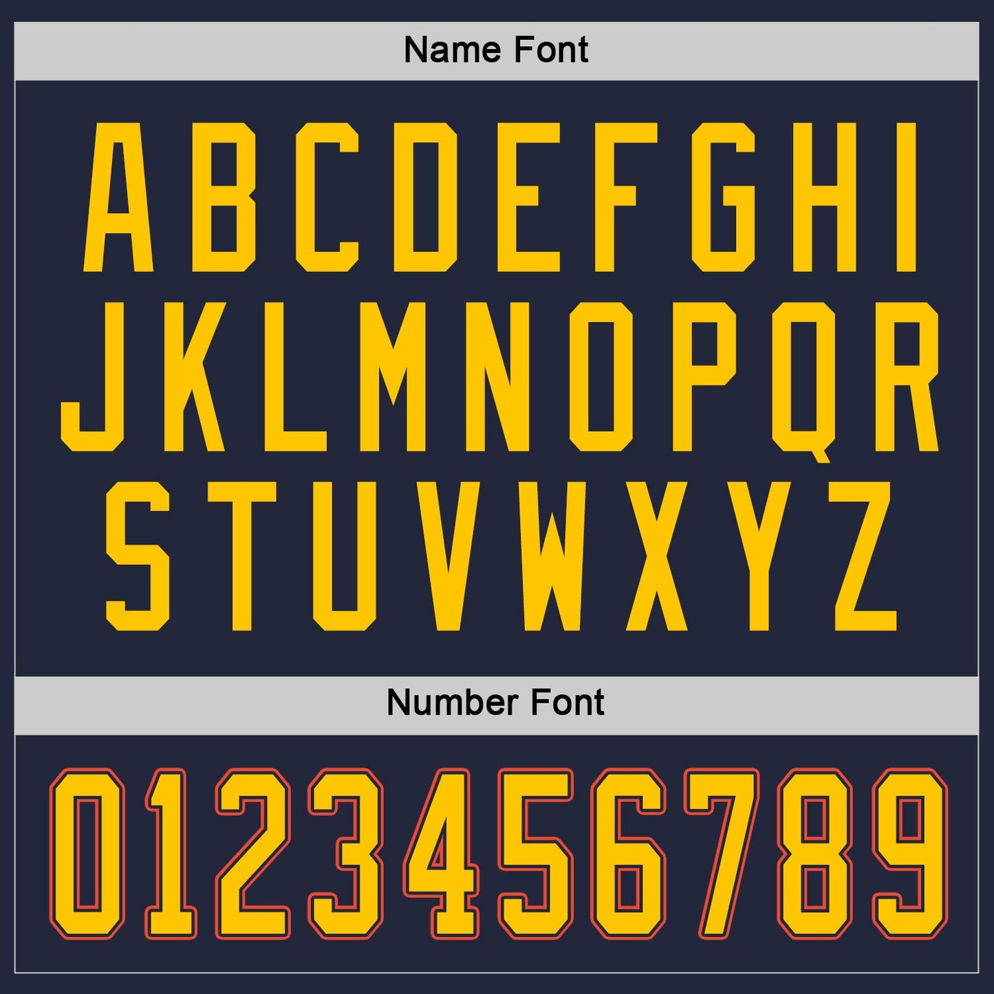 Custom Navy Gold-Orange Hockey Jersey - Sky-Custom