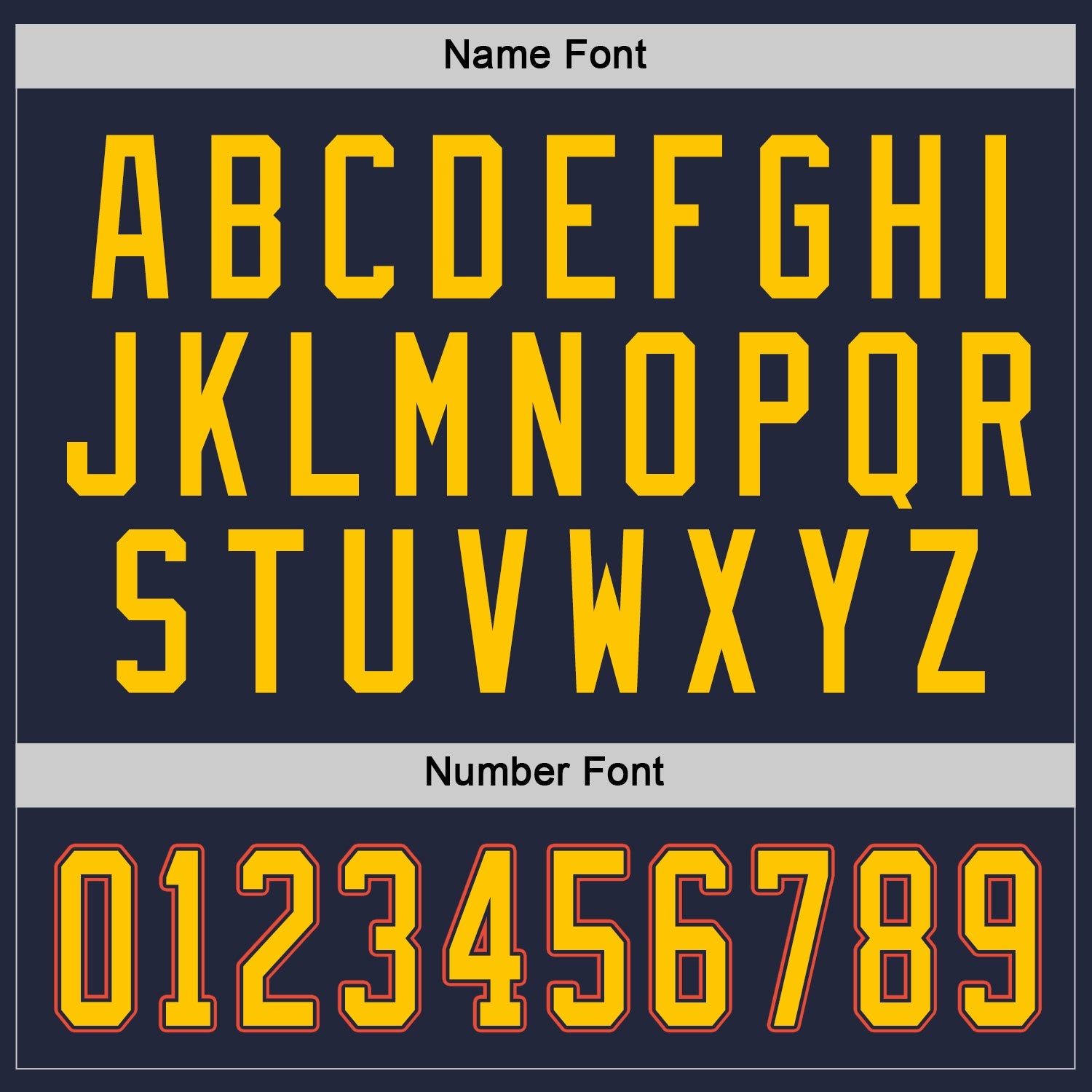 Custom Navy Gold-Orange Hockey Jersey - Sky-Custom