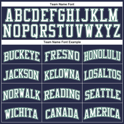 Custom Navy White-Kelly Green Authentic Throwback Basketball Jersey - Sky-Custom