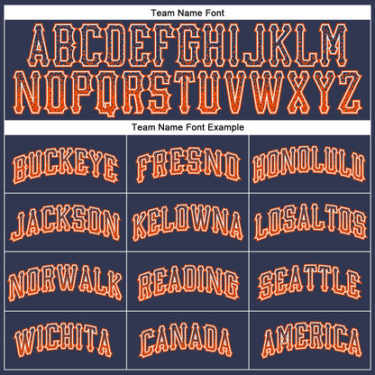 Custom Navy Orange-White Authentic Drift Fashion Baseball Jersey - Sky-Custom