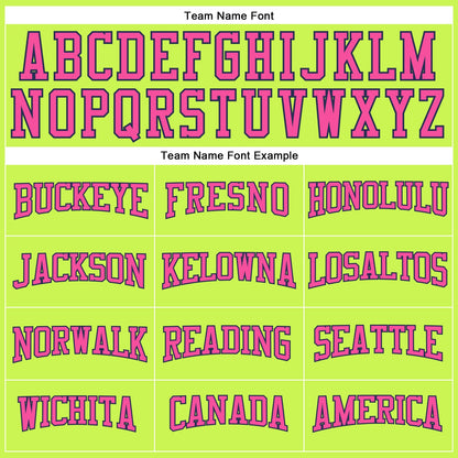 Custom Neon Green Pink-Navy Authentic Throwback Basketball Jersey - Sky-Custom
