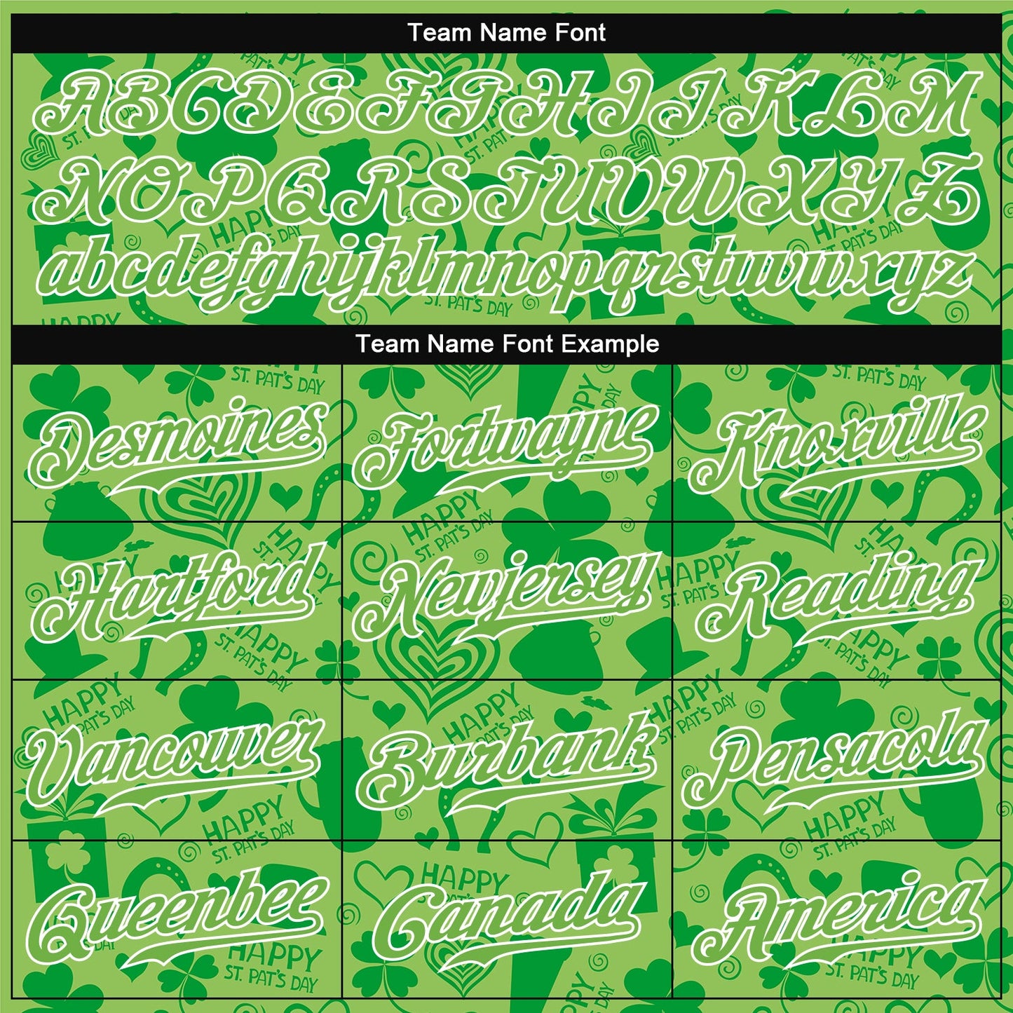 Custom Neon Green Neon Green-White 3D Pattern Design Authentic St. Patrick's Day Baseball Jersey - Sky-Custom