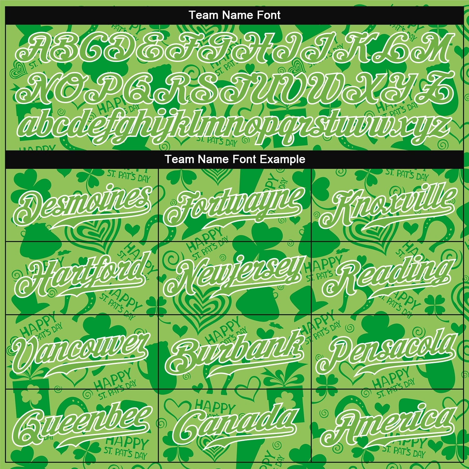 Custom Neon Green Neon Green-White 3D Pattern Design Authentic St. Patrick's Day Baseball Jersey - Sky-Custom